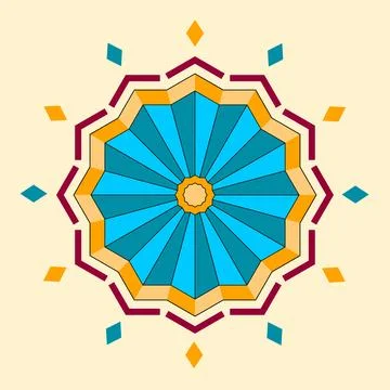 Islamic ornamental mandala. Stock Illustration