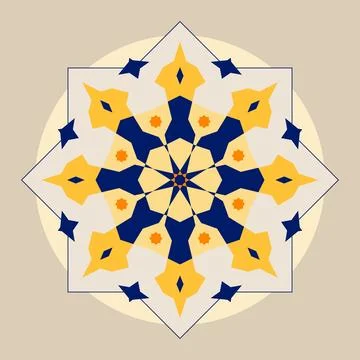 Islamic ornamental mandala. Stock Illustration