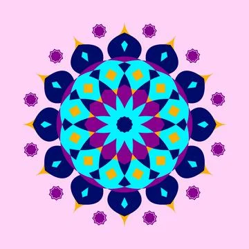 Islamic ornamental mandala. Stock Illustration