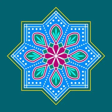 Islamic ornamental mandala. Stock Illustration