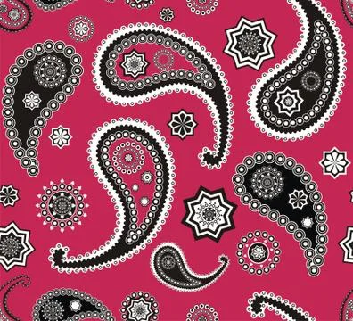 Islamic paisley red vector pattern for ethnic design イラスト素材