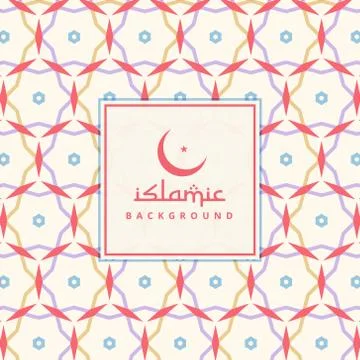 Islamic pattern background design Illustrazione stock