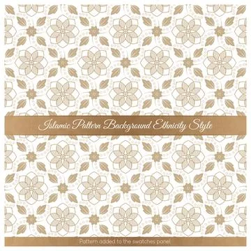 Islamic Pattern Background Ethnicity brown Style Illustrazione stock