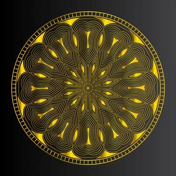 Islamic pattern of geometric shape design for muslim celebration invitation card Stock Illustration