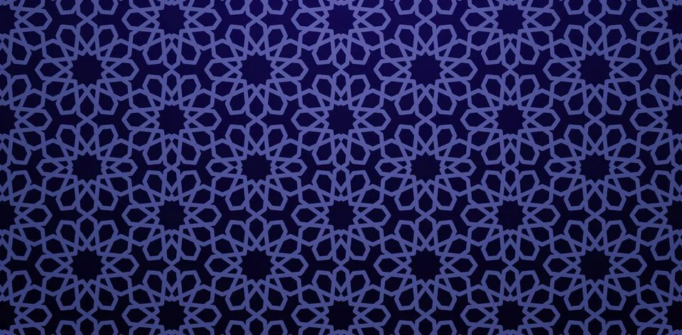 Islamic Pattern geometry shape dark blue Stock Illustration