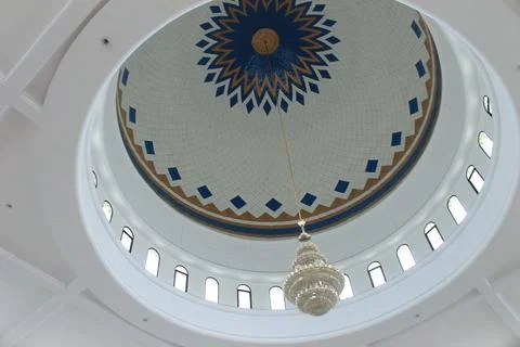 Islamic pattern inside dome Stock Photos