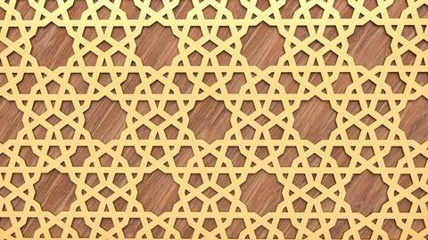 Islamic pattern - Islamic ornament , Persian motif . Ramadan concept round .. Stock Illustration