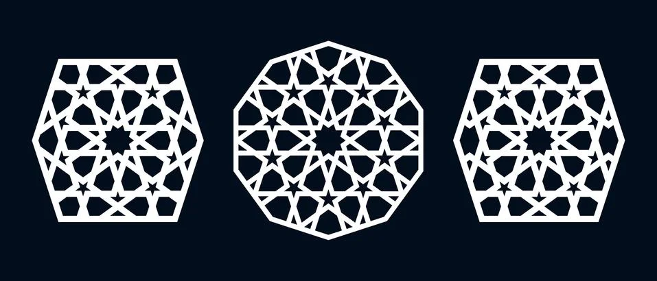 Islamic pattern for laser cutting Stock Illustration