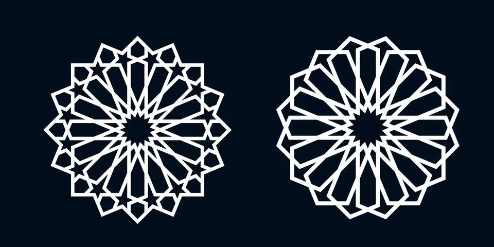 Islamic pattern for laser cutting Ilustración de archivo