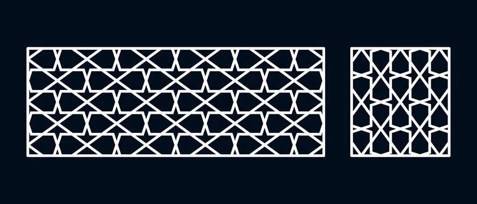 Islamic pattern for laser cutting Stock Illustration