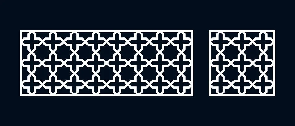 Islamic pattern for laser cutting 스톡 일러스트