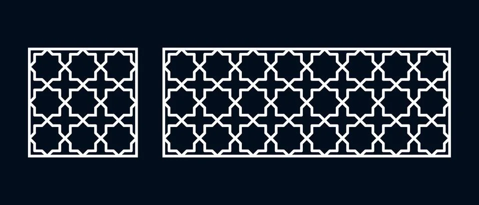 Islamic pattern for laser cutting 스톡 일러스트