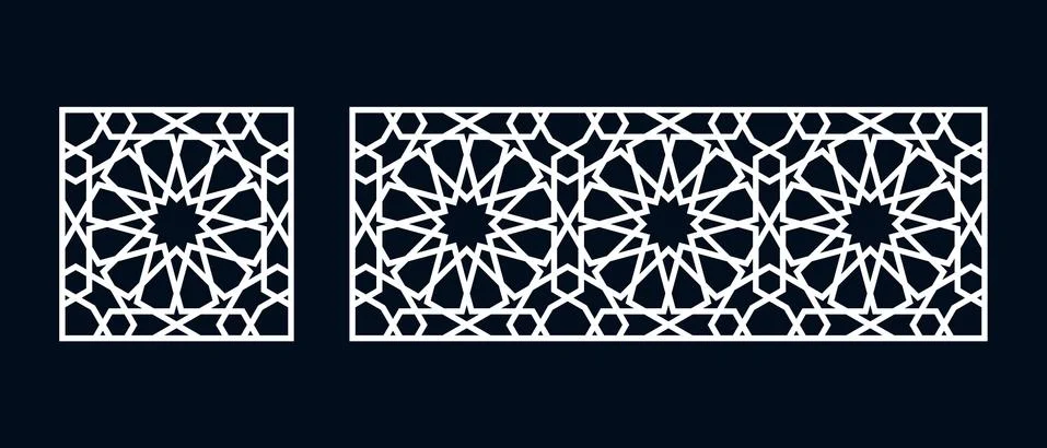 Islamic pattern for laser cutting Stock Illustration