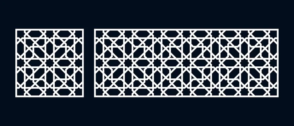 Islamic pattern for laser cutting Stock Illustration