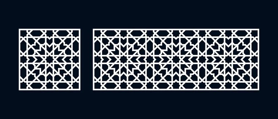 Islamic pattern for laser cutting Stock Illustration