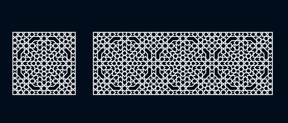 Islamic pattern for laser cutting Stock Illustration