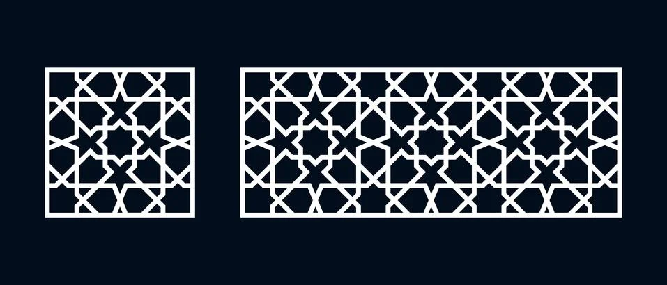 Islamic pattern for laser cutting Stock Illustration