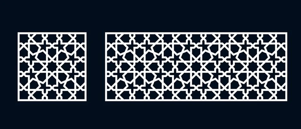 Islamic pattern for laser cutting Stock Illustration