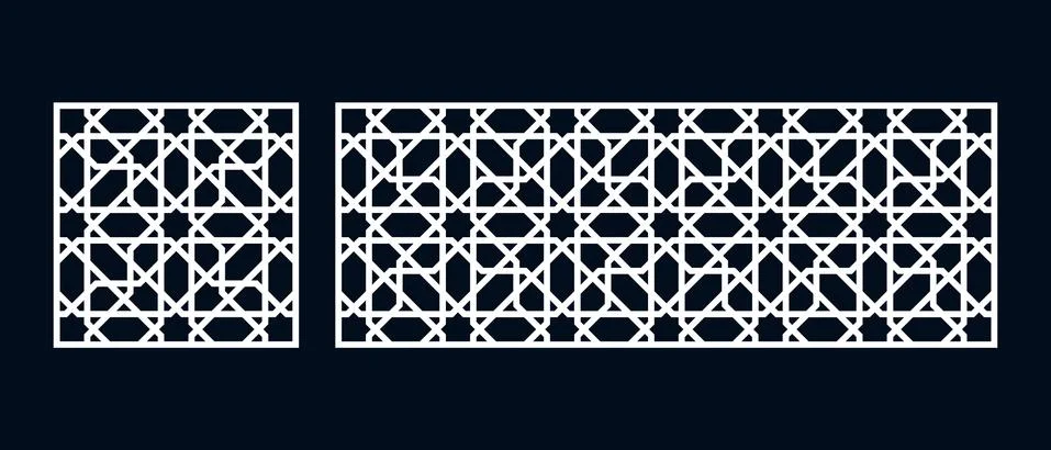 Islamic pattern for laser cutting Stock Illustration
