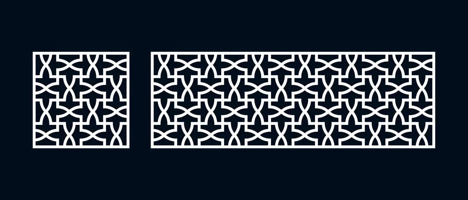 Islamic pattern for laser cutting 스톡 일러스트