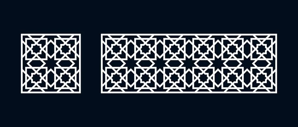 Islamic pattern for laser cutting 스톡 일러스트