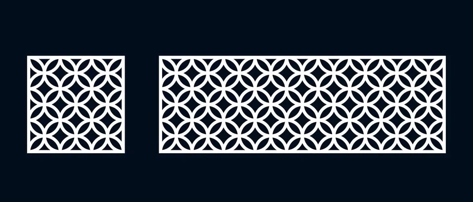 Islamic pattern for laser cutting Stock Illustration