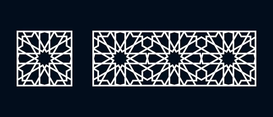 Islamic pattern for laser cutting Stock Illustration