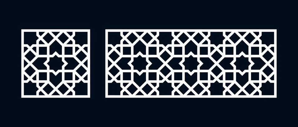 Islamic pattern for laser cutting 스톡 일러스트