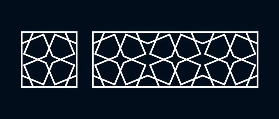 Islamic pattern for laser cutting 스톡 일러스트