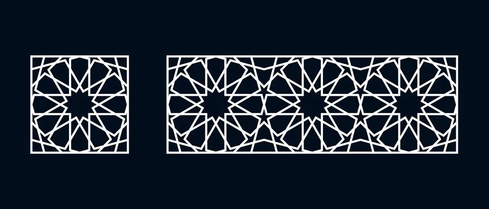 Islamic pattern for laser cutting Stock Illustration
