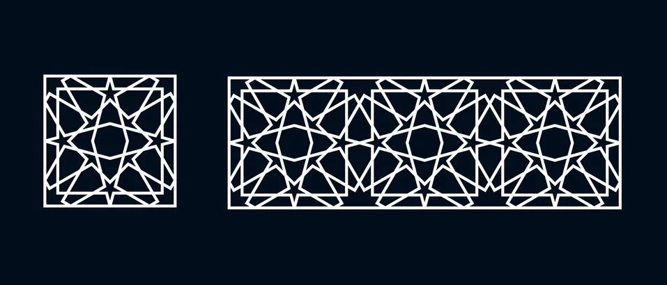 Islamic pattern for laser cutting 스톡 일러스트