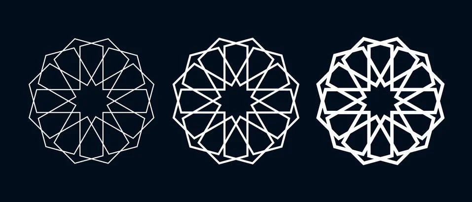 Islamic pattern for laser cutting Stock Illustration