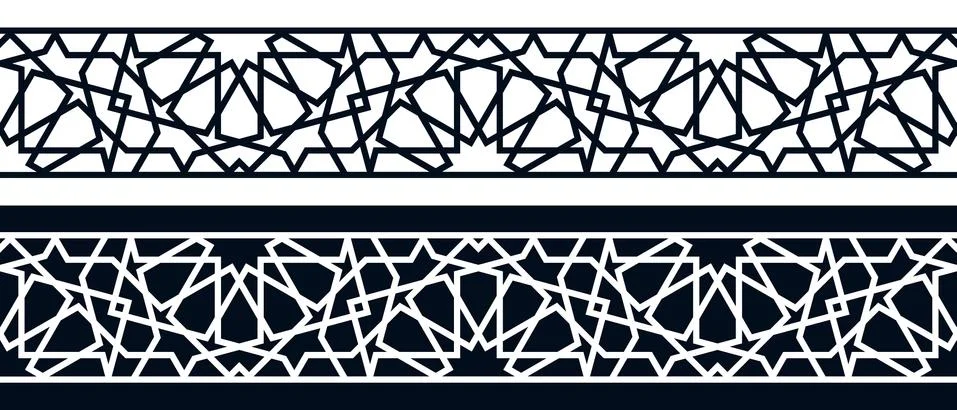 Islamic pattern for laser cutting Stock Illustration