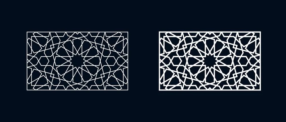Islamic pattern for laser cutting Stock Illustration