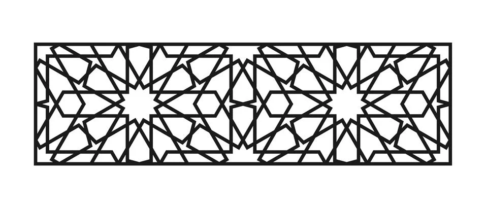 Islamic pattern for laser cutting Stock Illustration