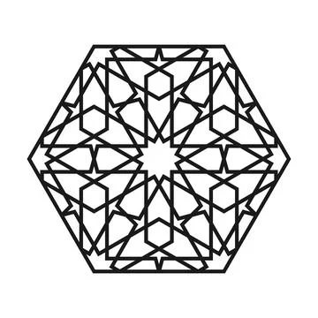 Islamic pattern for laser cutting Stock Illustration