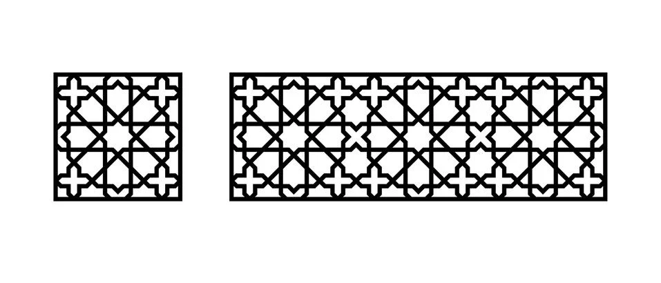 Islamic pattern for laser cutting Stock Illustration