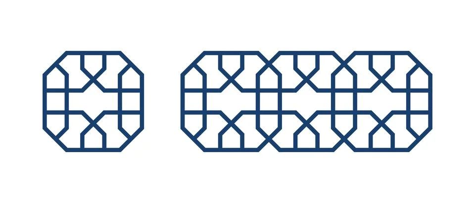 Islamic pattern for laser cutting Ramadan decor 스톡 일러스트