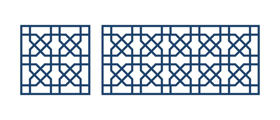 Islamic pattern for laser cutting Ramadan decor Stock Illustration