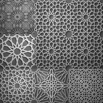 Islamic pattern . Seamless arabic geometric pattern, east ornament, indian Stock-Illustration