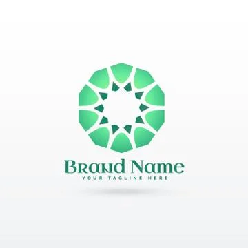 Islamic pattern shape logo design concept Stock Illustration