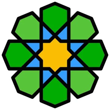 Islamic pattern symbol icon, ramadan festival related vector Stock Illustration