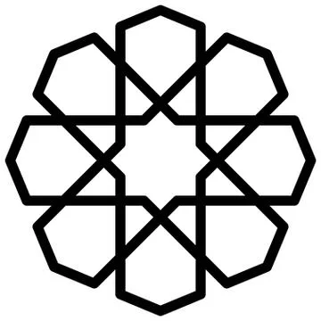 Islamic pattern symbol icon, ramadan festival related vector Illustrazione stock
