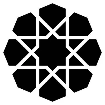 Islamic pattern symbol icon, ramadan festival related vector Stock Illustration