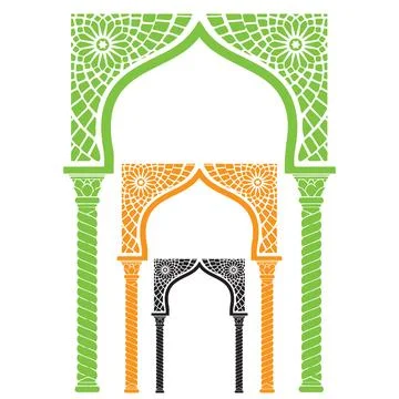 Islamic Pattern Vector Illustrations Miner Design Stock Illustration