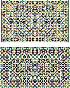 Islamic patterns in color Stock Illustration