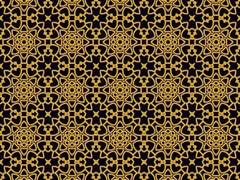 Islamic Patterns Geometric Art Arabic Background Wallpaper Stock Illustration