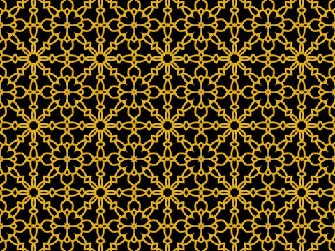 Islamic Patterns Geometric Art Arabic Background Wallpaper Illustrazione stock