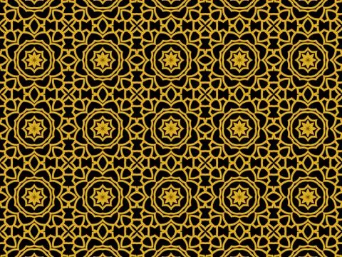 Islamic Patterns Geometric Art Arabic Background Wallpaper Stock Illustration