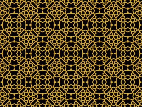 Islamic Patterns Geometric Art Arabic Background Wallpaper Illustrazione stock